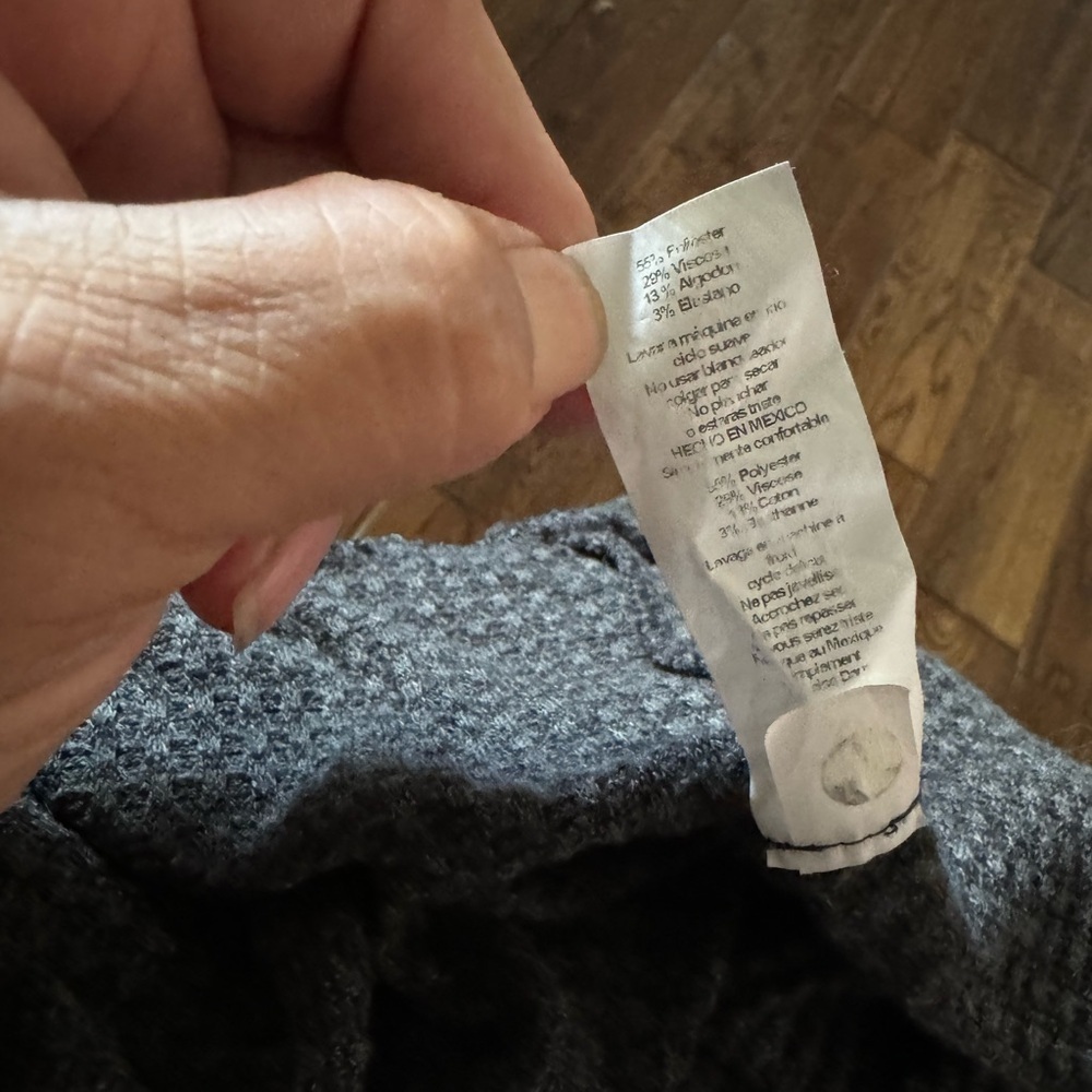 Lularoe Cici Solid Gray Texture Off Shoulder Ruff… - image 4